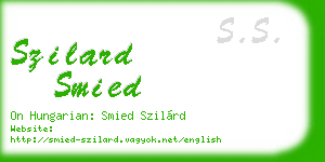 szilard smied business card