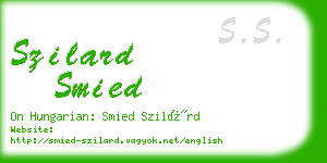 szilard smied business card